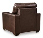 Bowery Hill Contemporary 38"W X 38"D 39"H Leather Dark Brown Chair New. Price: $742.80.