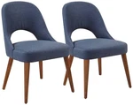 Ink + Ivy Nola Navy Fabric Dining Side Chairs Set Of 2 New. Price: $478.91.