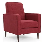 Benjara Dupe Manual Reclining Chair- Button Tufted Design- Red Polyester New. Price: $506.01.