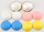 Vintage Glamour Coro Lucite Button Clip Earrings Snap 5 Color Set Gold Tone Pre-owned. Price: $23.44.