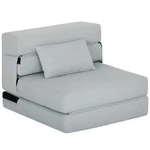 Homcom Folding Sofa Bed, Sleeper Chair With Pillow, Light Gray New. Price: $174.99.