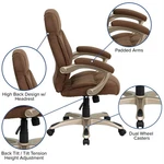 Flash Furniture High Back Upholstered Office Chair In Brown New. Price: $297.93.