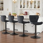 Sweetcrispy Adjustable Bar Stools Set 4 Faux Leather New. Price: $277.99.