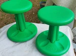 Kore Design Kids Wobble Chairs Green Ages 4-12 Adhd Active Stool Classroom 14" Used. Price: $45.00.