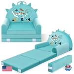 Dinosaur Kids Sofa Bed With Removable Washable Cover & Magic-tape Backrest Fol New. Price: $63.98.
