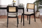 Baxton Studio Dannon Black Wood Dining Chairs Set Of 2 New. Price: $356.00.