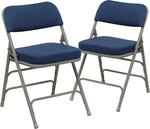 Flash Furniture Hercules Series Metal Folding Chairs With Cushioned Seat 2 Pack Open. Price: $79.99.