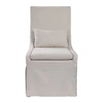 Uttermost 23493 Coley 23"W Modern Linen Slip-covered Wood Frame Off White New. Price: $753.60.