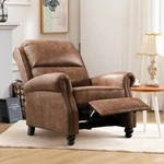 Brown Faux Leather Pushback Recliners Chairs Recling New. Price: $379.95.