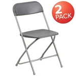 Flash Furniture Pack Hercules Premium Folding Chair 2-LE-L-3-GREY-GG New. Price: $59.99.