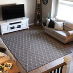 Lattice Perfection Indoor Area Rug - Charcoal 8 Ft X 10 By Sunnydaze New. Price: $69.47.