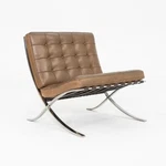 1990 Mies Van Der Rohe For Knoll Barcelona Lounge Chair In Tan Leather & Steel Used. Price: $5000.00.