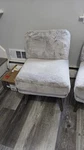 Elle Decor Sophie Armless Slipper Chair Mink Greyish Faux Fur Set Of 2 Used. Price: $150.00.