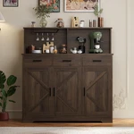 Garveehome Farmhouse Sideboard Buffet Microwave Stand Barn Doors Storage New. Price: $310.16.