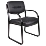 Global Industrial Sled Base Side Chair Leather Black New. Price: $139.22.