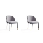 Manhattan Comfort Flor 18.7" Fabric Dining Chair Gray (set Of 2) New. Price: $753.32.