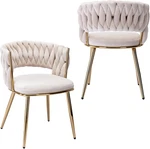 Kcc Modern Velvet Dining Chairs Set Of 2, Upholstered Living Room With Wov New. Price: $133.94.