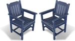 Poly Lumber Patio Dining Set Of Two, Hips Outdoor Chairs, Weather New. Price: $190.09.