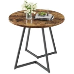 Vecelo Round Dining With Wood Grain Tabletop And Steel Frame, For Kitchen, New. Price: $97.52.