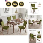 Upholstered Dining Chairs Set Of 4, Modern Velvet Kitchen With Solid W... New. Price: $637.99.