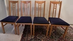 Ikea Set Of 4 Dining Chairs, Light Wood Frame, Contemporary, Used. Price: $100.00.