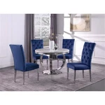 Layla Modern Velvet Upholstered Side Chairs In Blue (set Of 2) New. Price: $386.38.