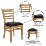 Flash Furniture Hercules Upholstered Dining Chair Natural And Black New. Price: $165.99.