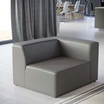 Modway Mingle Vegan Leather Sectional Sofa Right-arm Chair Gray New. Price: $653.25.
