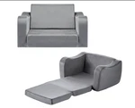 Vevor 2-IN-1 Kids Sofa Foldable Toddler Couch Convertible Lounger Grey New. Price: $44.99.