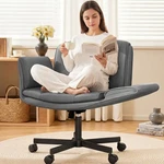 Kerdom 4 In 1 Cross-legged Chair With Wheels & Expandable Arms Gray Open. Price: $159.88.