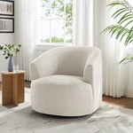 Mainstays Boucle Swivel Accent Chair Cream 30H X 32W 33.5D Free Shipping New. Price: $274.74.