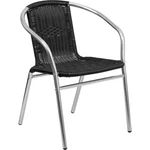 Flash Furniture Commercial Aluminum And Black Rattan Stack Chair TLH-020-BK-GG New. Price: $89.99.