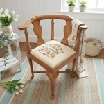 Virginia Craftsmen Corner Chair-handstitched Crewel Seat-colonial Style-cottage Used. Price: $635.00.
