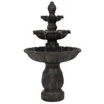 Sunnydaze Classic Tulip 46" Outdoor Water Fountain 3-TIERED Brown Open. Price: $487.18.