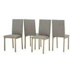 Inspire Q Metal Pu Upholstered Dining Chairs Gray/gold Finish (set Of 4) New. Price: $218.11.