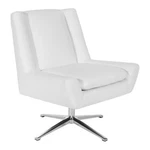 Osp Home Furnishings Guest Chair White Faux Leather And Aluminum Base New. Price: $352.99.