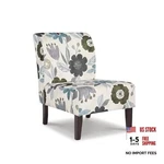 Signature Design By Ashley Triptis Floral Armless Accent Chair White New. Price: $154.50.