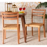Arthur Natural Walnut Brown Dining Chairs Set Of 2 New. Price: $308.00.