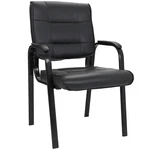 1/2/4 Pcs Leather Guest Reception Chairs Waiting Room Office Desk Black New. Price: $57.58.