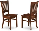 Set Of 2 Espresso Slat Back Dining Chairs For Kitchen Vac-esp-w New. Price: $231.99.