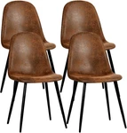Dining Chairs Set Of 4 Comfortable Upholstered Fabric Suede, Armless Side New. Price: $207.20.
