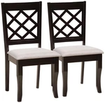 Baxton Studio Verner Dark Brown Wood Dining Chairs Set Of 2 New. Price: $176.00.