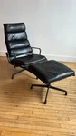1993 Herman Miller Eames Soft Pad Lounge Chair And Ottoman With Black Leather Used. Price: $4000.00.