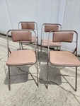 Set Of 4 Mid Century Modern Samsonite Folding Chairs Model 6833 Used. Price: $121.99.
