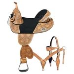 51HS Hilason Western Horse Saddle Treeless American Leather Trail Barrel Tack New. Price: $799.95.