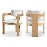 Meridian Furniture Sacha Cream Linen Textured Fabric Dining Chair (set Of 2) New. Price: $774.27.