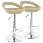 Elama 2 Piece Adjustable Rattan Barstool In With Chrome Base New. Price: $236.94.