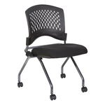 Set Of 2 Deluxe Armless Folding Chair Fabric Coal Black And Titanium New. Price: $296.99.