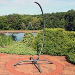 X-base Powder-coated Steel Egg Chair Stand Gray 78 In By Sunnydaze New. Price: $99.47.