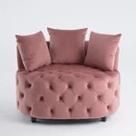 Upholstered Barrel Chair Tub Club Accent Velvet Home Pink Us New. Price: $459.99.